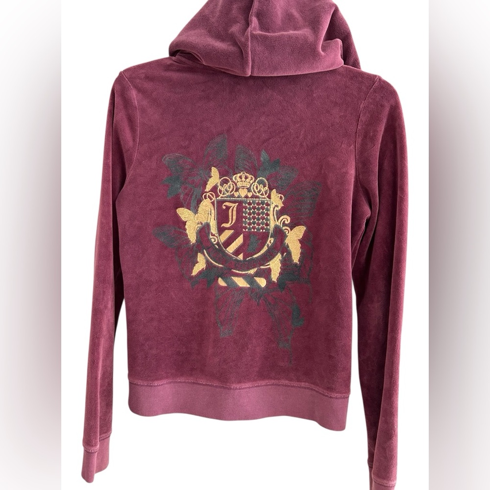 Juicy Couture y2k zip up hoodie  juicy design on back made in the fabulousUSA L